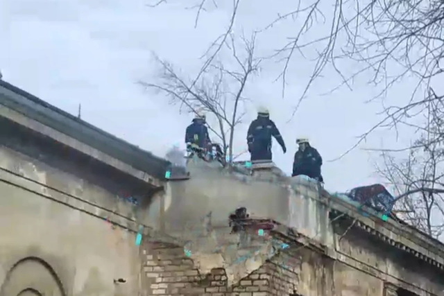 У Дніпрі надзвичайники рятували собаку, яку підлітки затягли на дах закинутої будівлі