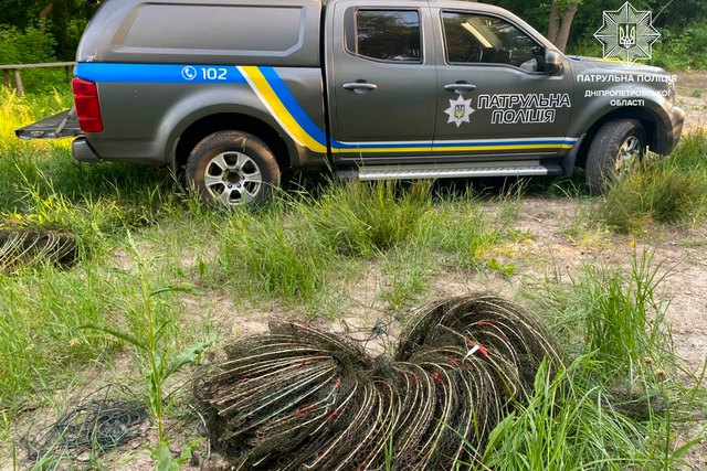 На Днепропетровщине водный патруль обнаружил незаконные орудия лова