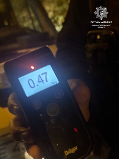 У Дніпрі патрульні продовжують виявляти на дорогах міста водіїв у стані сп’яніння