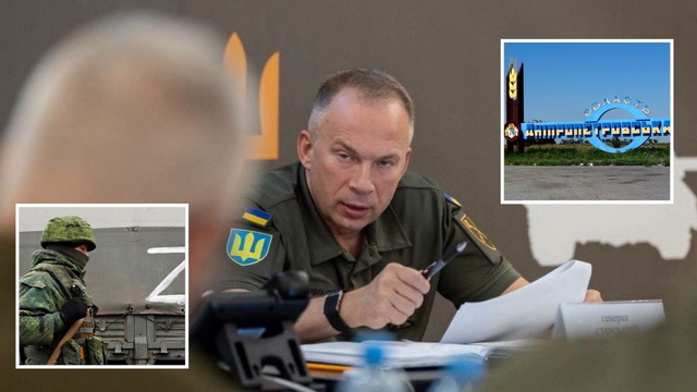 Головнокомандувач ЗСУ Сирський заявив, що росіяни прагнуть розширити наступ у Дніпропетровській області