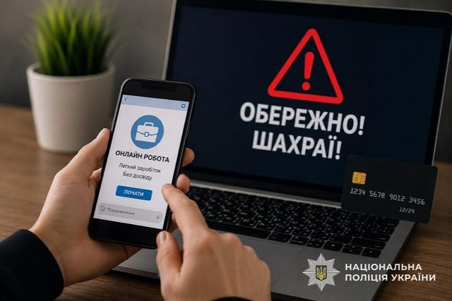 Фейковые вакансии в интернете: полицейские Днепра призывают граждан не доверять мошенникам