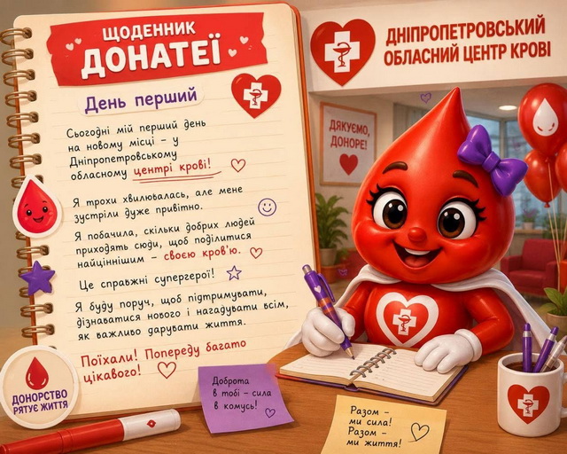 У Дніпропетровського центру крові з'явився свій талісман