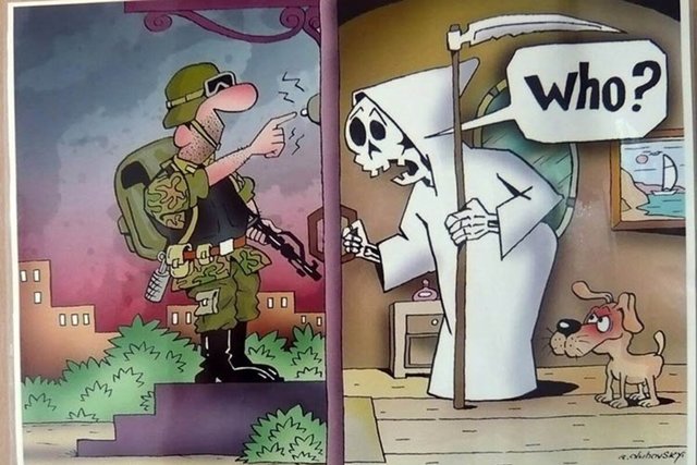 Работы днепровского карикатуриста выставили на антивоенной выставке в Японии