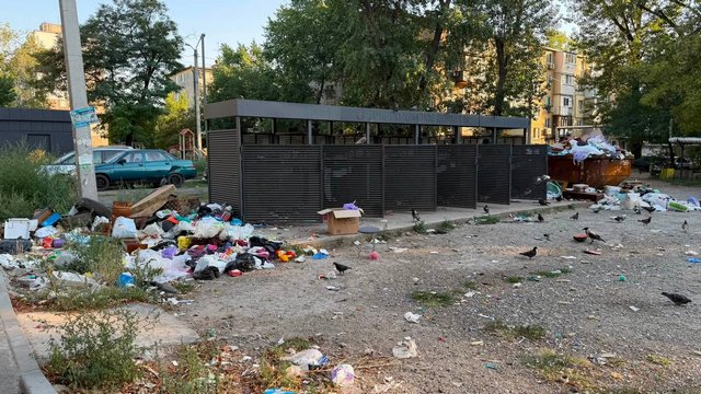 Жителі ігнорують баки: у Дніпрі новий сміттєвий майданчик оточили гори відходів