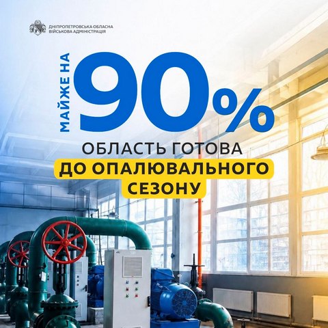 Днепропетровщина уже почти на 90% технически готова к зиме