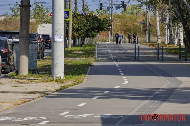 Фото: Тарас Іванов 700 метров велодорожек: на бульваре Славы в Днепре заработала велоинфраструктура